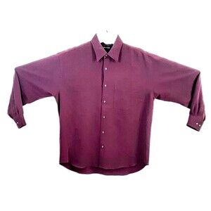 Bachrach Dress Shirt Size Large Long Sleeve Color Maroon #A11